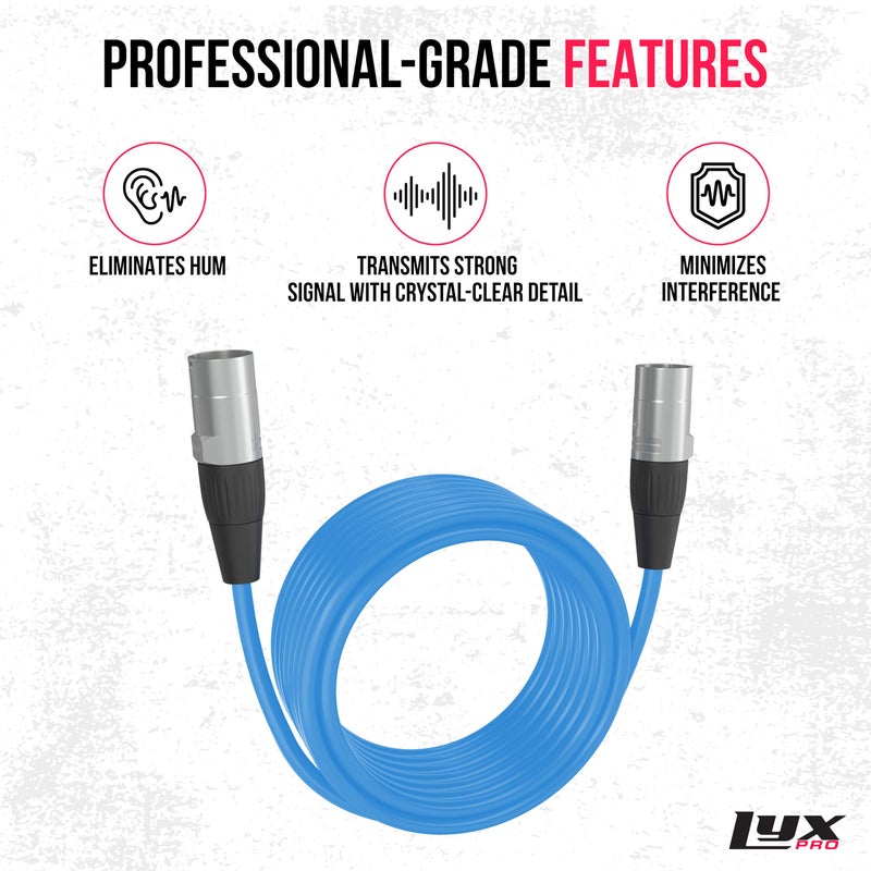 LyxPro 20 Feet Shielded CAT6 Ethercon Cable - Professional Audio & Lighting RJ45 Cable, Studio-Grade Sound Transmission, Extreme Durability - Blue - Image 2